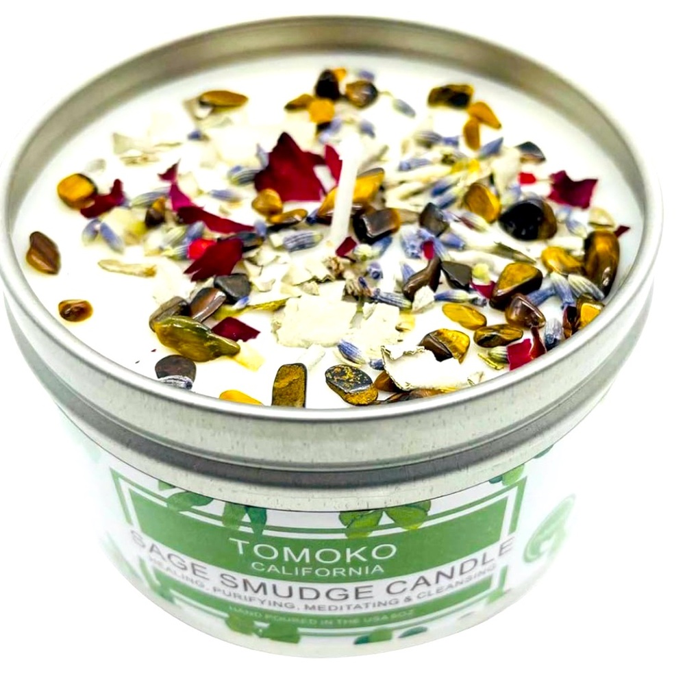 Inner Strength Candle: Sage & Tiger’s Eye